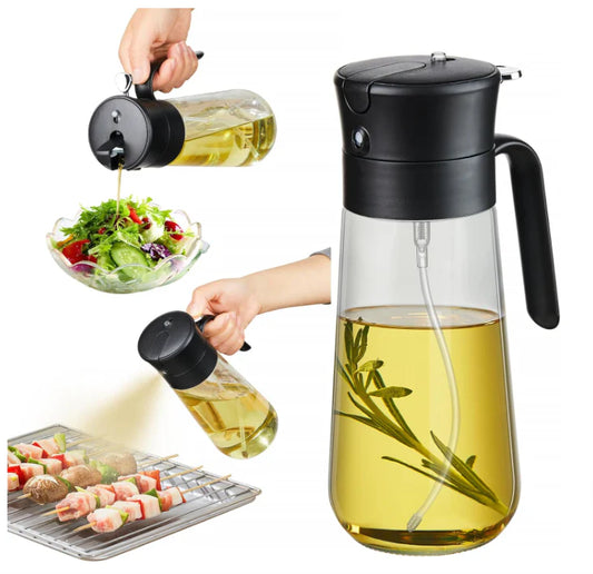Glass Oil Sprayer-white & green